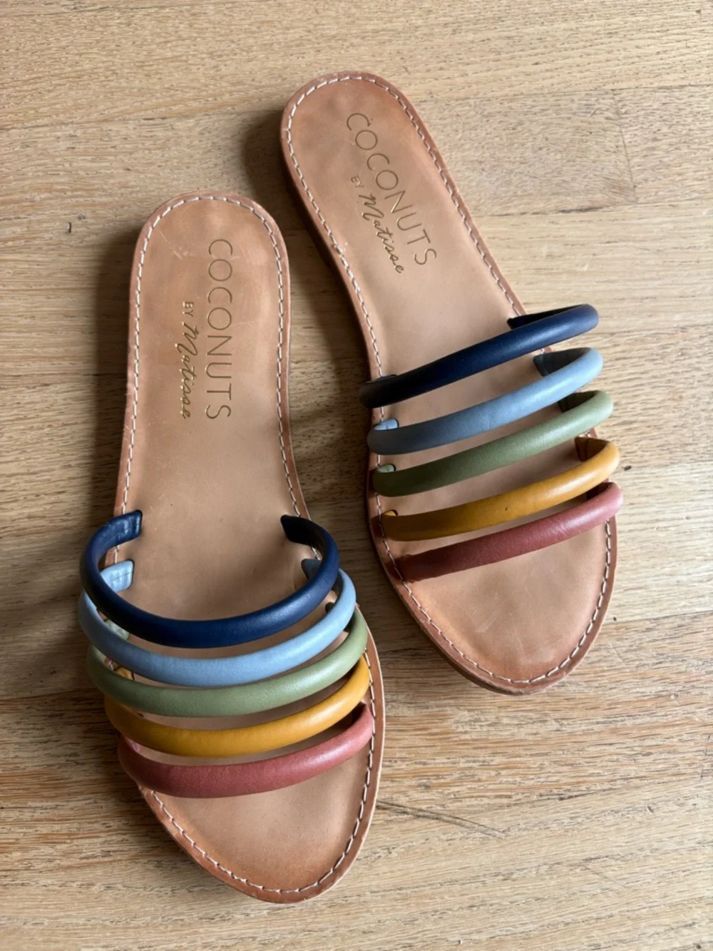 Coconuts by Matisse Women's Multicolor Strappy Slide Sandals - Picture 10 of 11